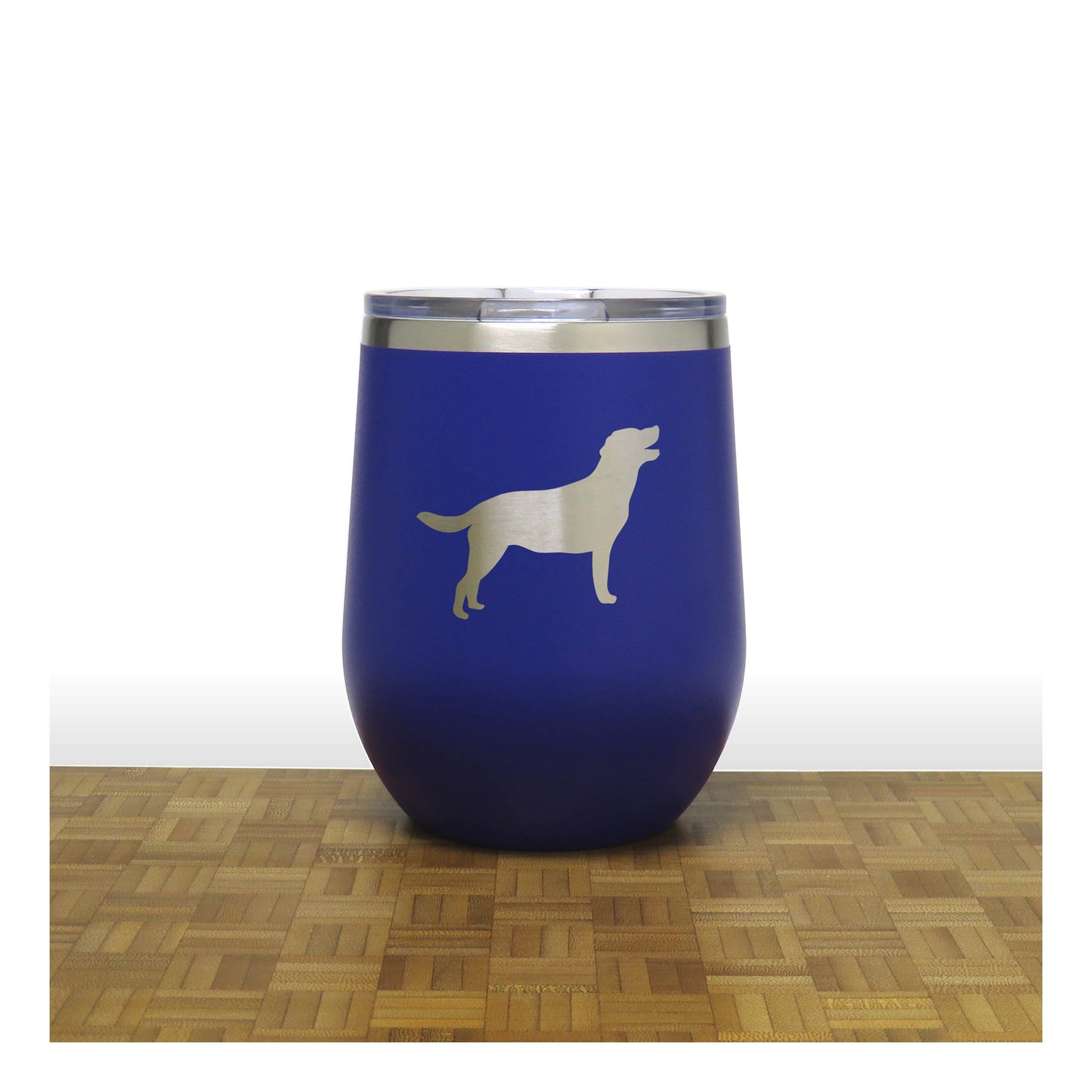 Labrador Retriever 12oz Insulated Stemless Wine Tumbler – Engraved Stainless Steel Travel Cup