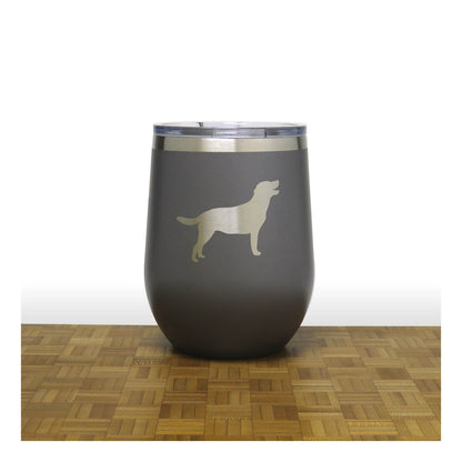 Labrador Retriever 12oz Insulated Stemless Wine Tumbler – Engraved Stainless Steel Travel Cup