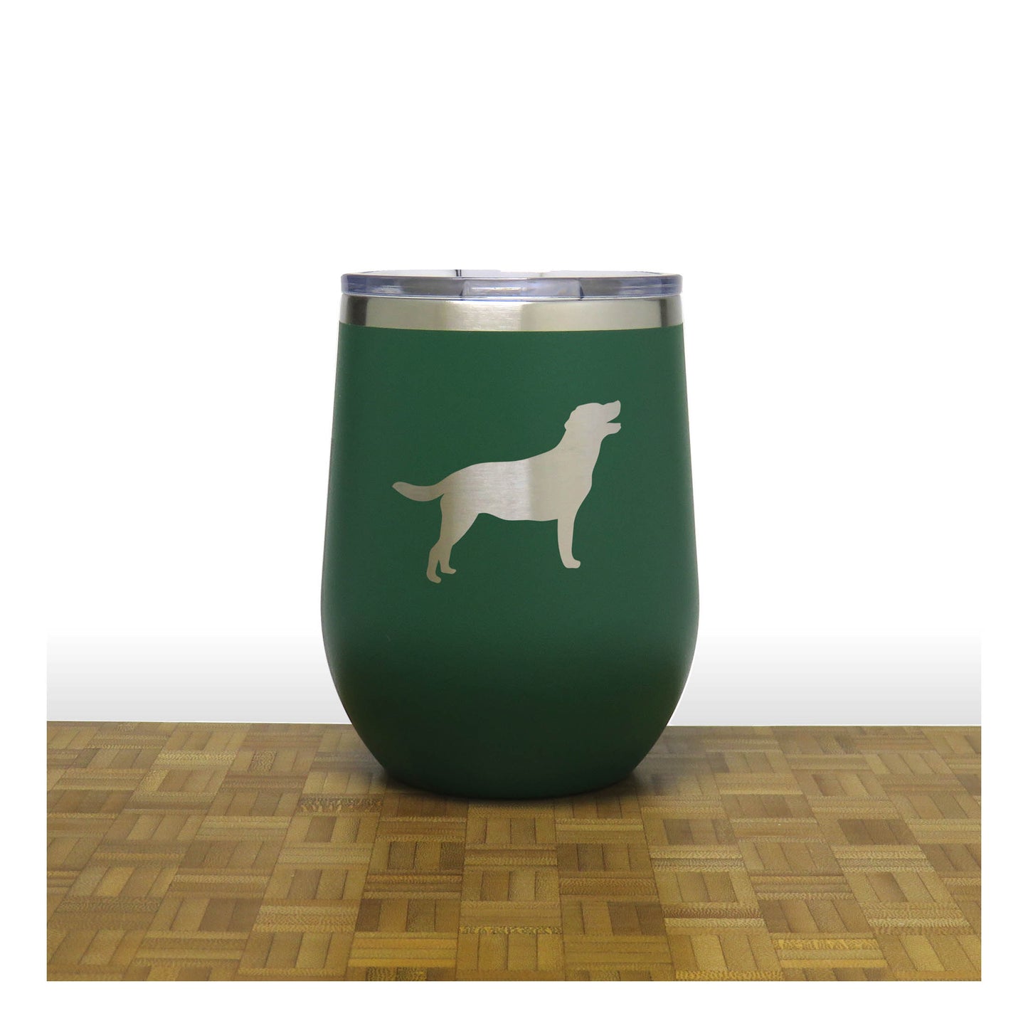 Labrador Retriever 12oz Insulated Stemless Wine Tumbler – Engraved Stainless Steel Travel Cup
