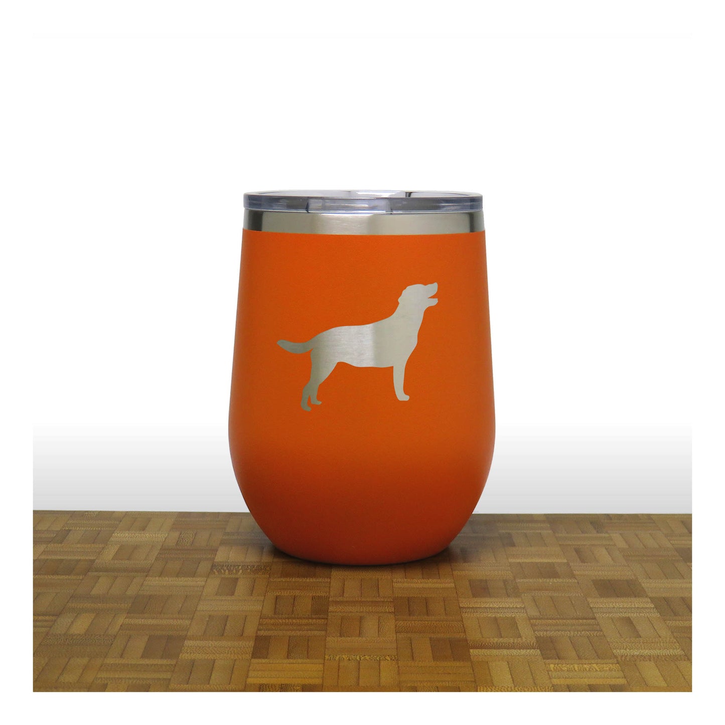 Labrador Retriever 12oz Insulated Stemless Wine Tumbler – Engraved Stainless Steel Travel Cup
