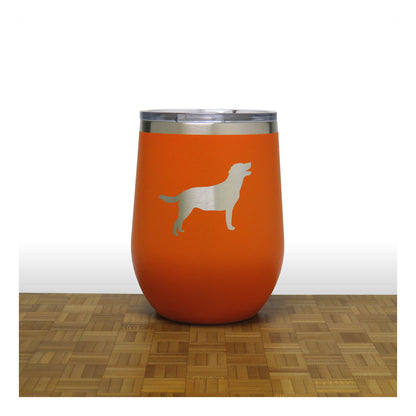 Labrador Retriever 12oz Insulated Stemless Wine Tumbler – Engraved Stainless Steel Travel Cup