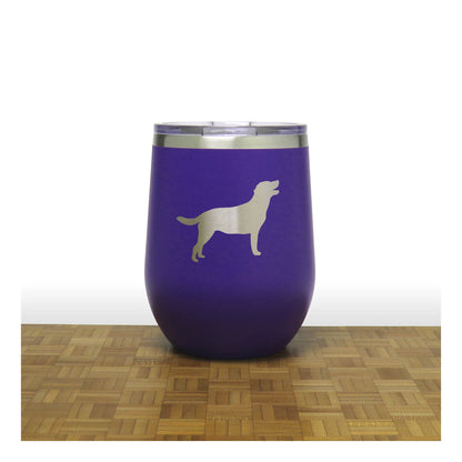 Labrador Retriever 12oz Insulated Stemless Wine Tumbler – Engraved Stainless Steel Travel Cup