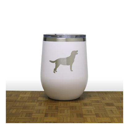 Labrador Retriever 12oz Insulated Stemless Wine Tumbler – Engraved Stainless Steel Travel Cup