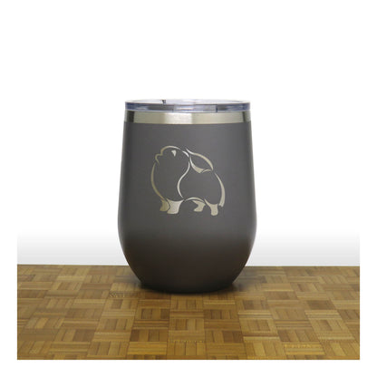Pomeranian 12oz Insulated Stemless Wine Tumbler – Engraved Stainless Steel Travel Cup
