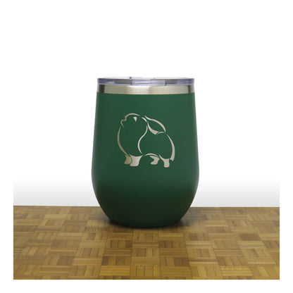 Pomeranian 12oz Insulated Stemless Wine Tumbler – Engraved Stainless Steel Travel Cup