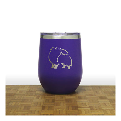 Pomeranian 12oz Insulated Stemless Wine Tumbler – Engraved Stainless Steel Travel Cup