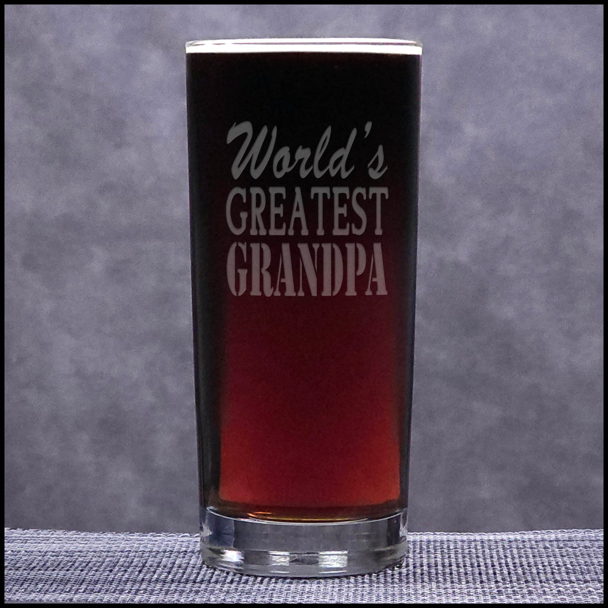 World’s Greatest Grandpa 15oz Cooler Glass - A Glass Worth Keeping