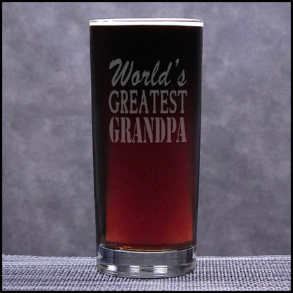 World’s Greatest Grandpa 15oz Cooler Glass - A Glass Worth Keeping
