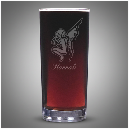Fairy Drink Glass – Fantasy Cooler Tumbler – Engraved Fairy Artwork