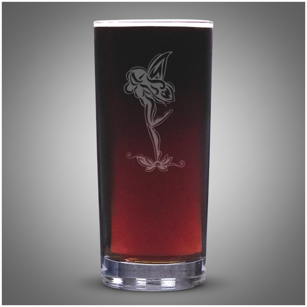 Whimsical Fairy Cooler Glass – Engraved Drink Glass – Fantasy Gift