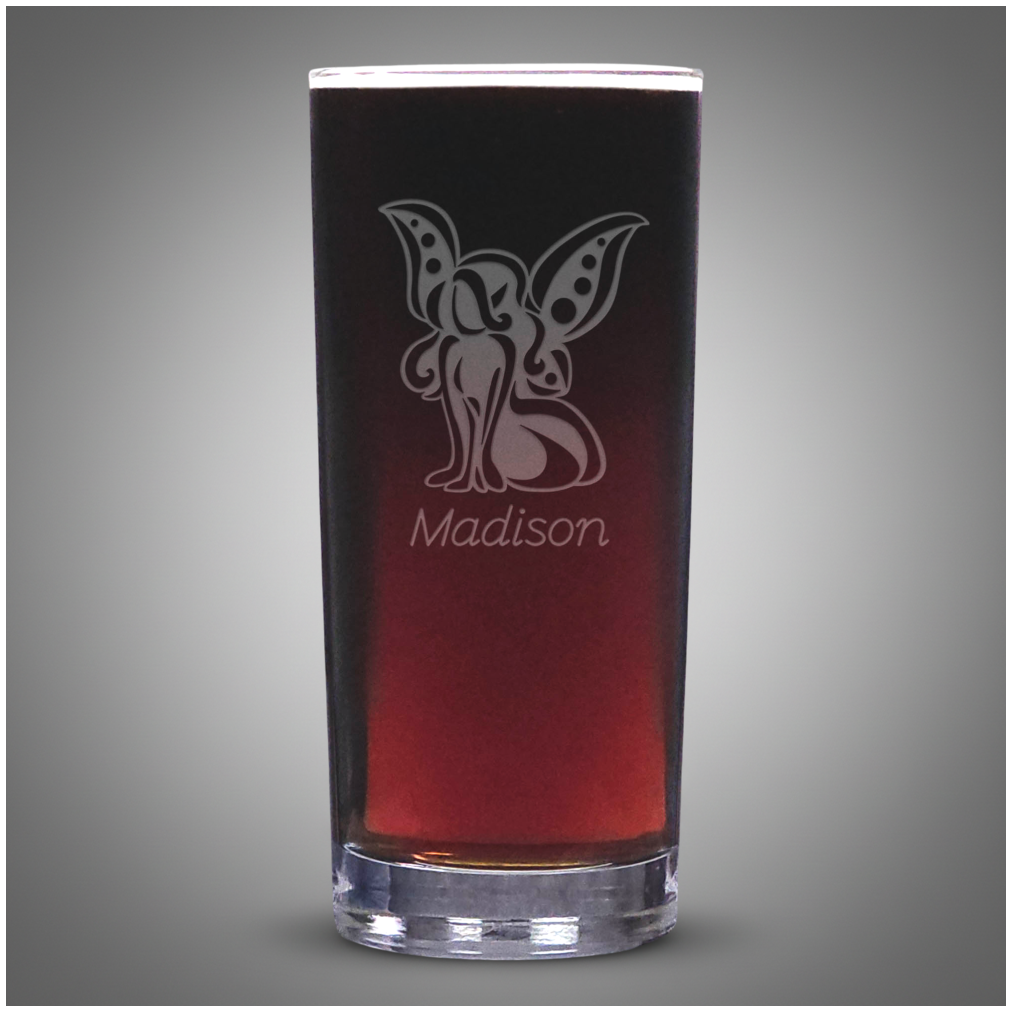 Magical Fairy Drink Glass – Engraved Fantasy Cooler Glass – Fairy Gift
