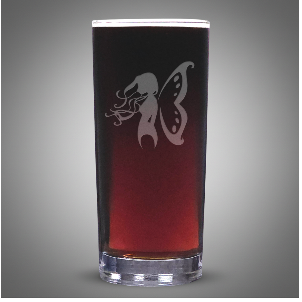 Engraved Fairy Cooler Glass – Fantasy Drink Tumbler – Fairy Lover Gift