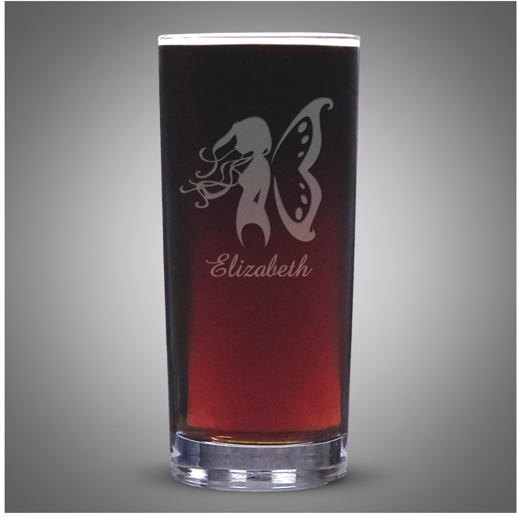 Engraved Fairy Cooler Glass – Fantasy Drink Tumbler – Fairy Lover Gift