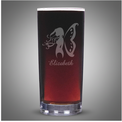 Engraved Fairy Cooler Glass – Fantasy Drink Tumbler – Fairy Lover Gift