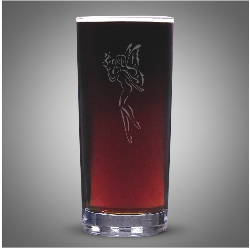 Fairy Drink Glass – Engraved Fantasy Cooler Glass – Whimsical Cocktail Tumbler