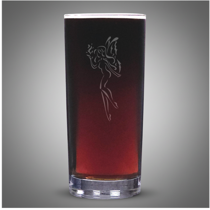 Fairy Drink Glass – Engraved Fantasy Cooler Glass – Whimsical Cocktail Tumbler