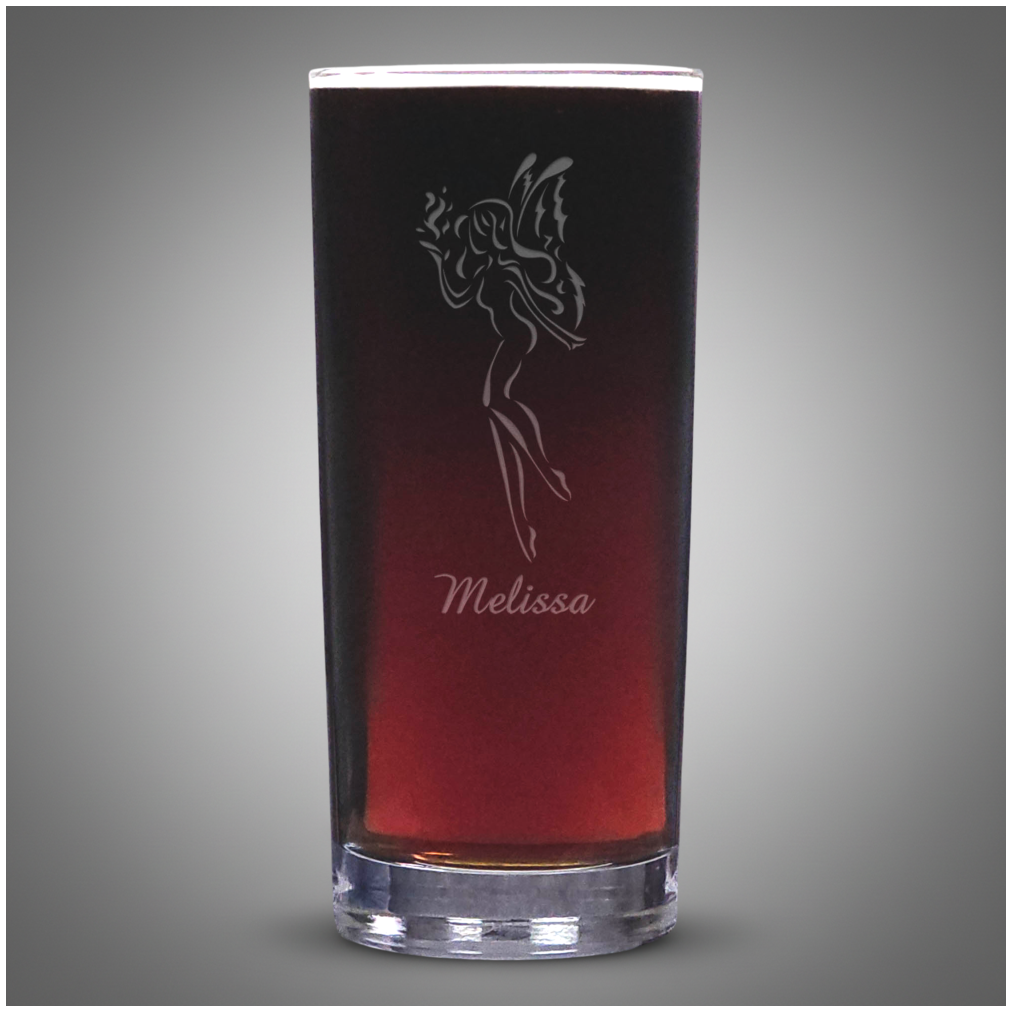Fairy Drink Glass – Engraved Fantasy Cooler Glass – Whimsical Cocktail Tumbler