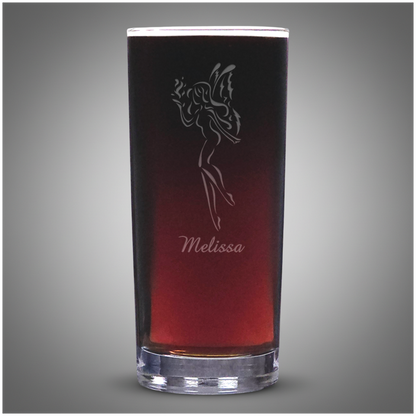 Fairy Drink Glass – Engraved Fantasy Cooler Glass – Whimsical Cocktail Tumbler