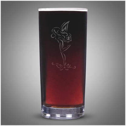 Enchanted Fairy Cooler Glass – Engraved Fantasy Drink Tumbler – Fairy Gift