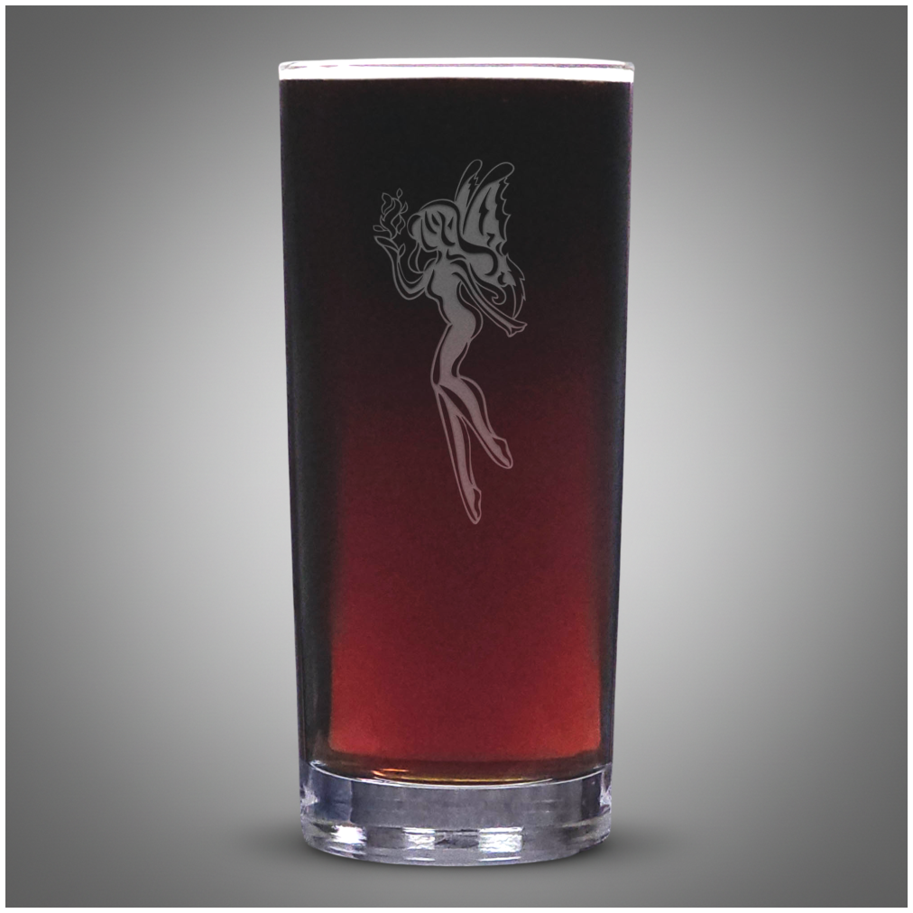 Fairy Drink Glass – Fantasy Cooler Tumbler – Engraved Fairy Artwork