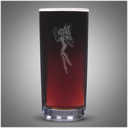 Fairy Drink Glass – Fantasy Cooler Tumbler – Engraved Fairy Artwork