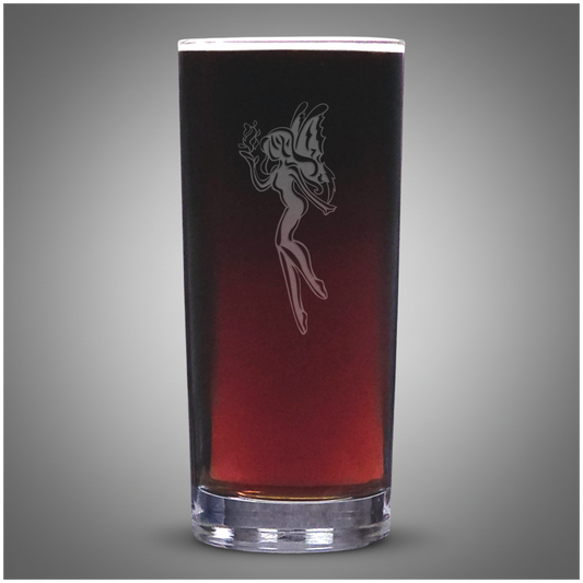 Fairy Drink Glass – Fantasy Cooler Tumbler – Engraved Fairy Artwork