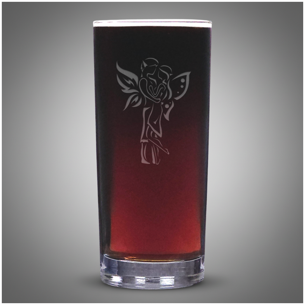 Fairy Couple Fairy Drink Glass – Engraved Fantasy Cooler Glass – Fairy Gift