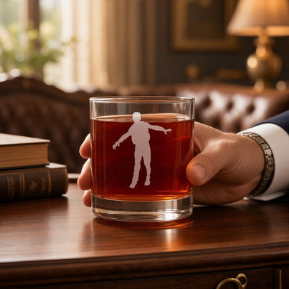 Zombie 11oz Whiskey Glass for Halloween and Horror Fans
