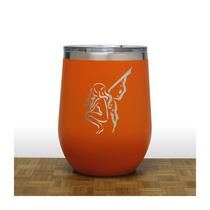 Fairy 12oz Insulated Stemless Wine Tumbler – Engraved Stainless Steel Wine Glass - Double Wall Vacuum Travel Cup for Wine, Coffee & Cocktails