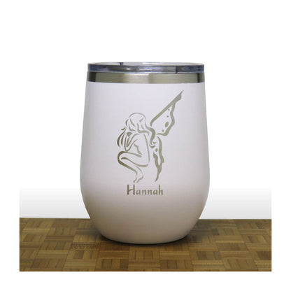 Fairy 12oz Insulated Stemless Wine Tumbler – Engraved Stainless Steel Wine Glass - Double Wall Vacuum Travel Cup for Wine, Coffee & Cocktails