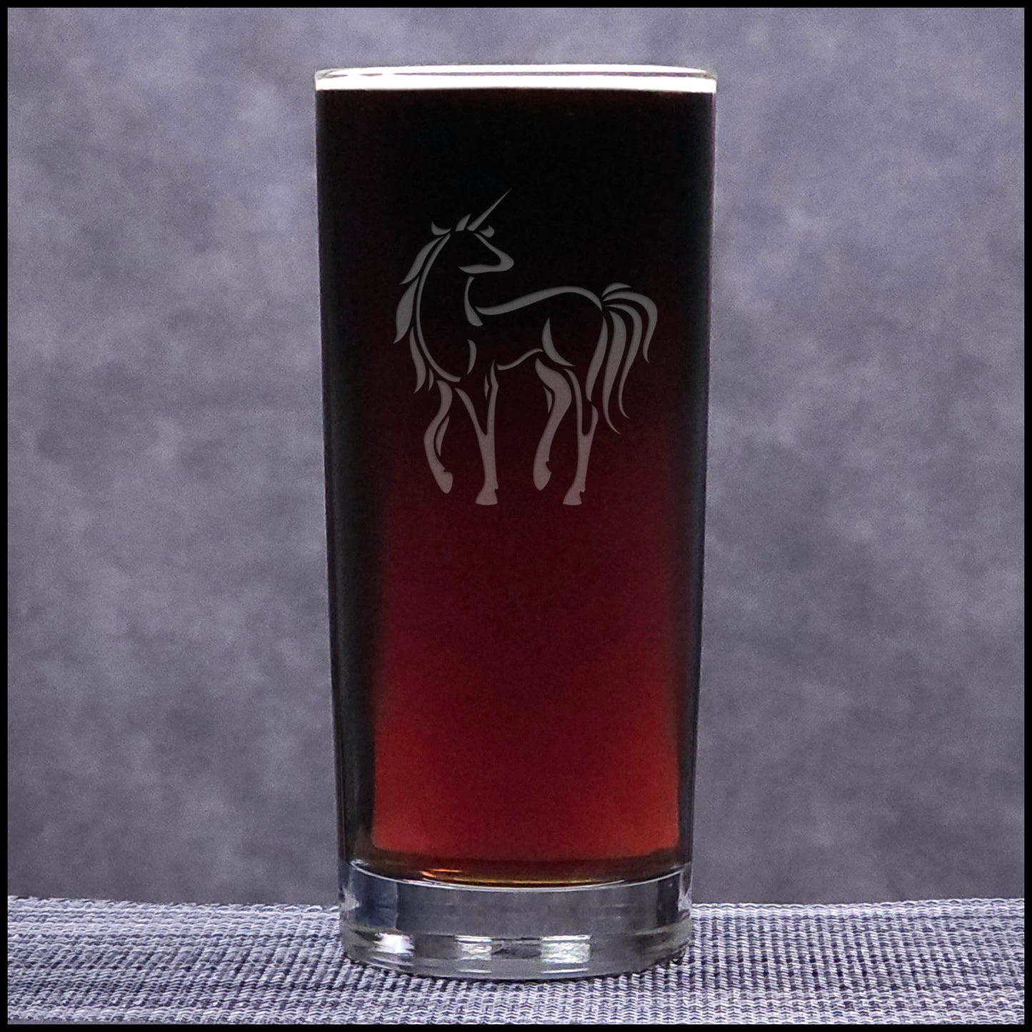 Personalized Unicorn Cooler Glass – Engraved Unicorn Drinking Glass