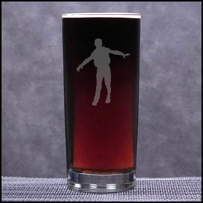 Zombie Sand Etched Cooler Glass – Halloween Cocktail Glass for Horror Fans & Unique Barware Collections