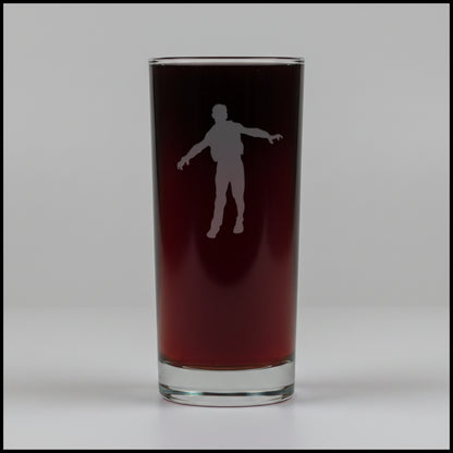 Zombie Sand Etched Cooler Glass – Halloween Cocktail Glass for Horror Fans & Unique Barware Collections