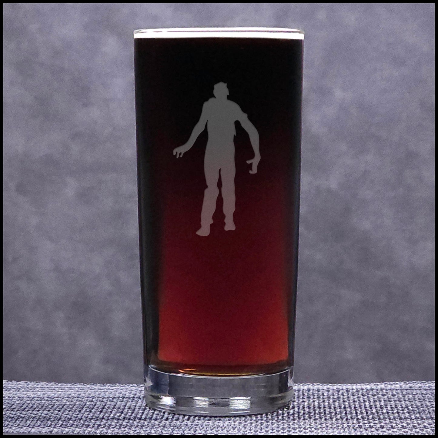 Zombie Cocktail Cooler Glass – Sand Etched Halloween Drinkware for Home Bar Collections