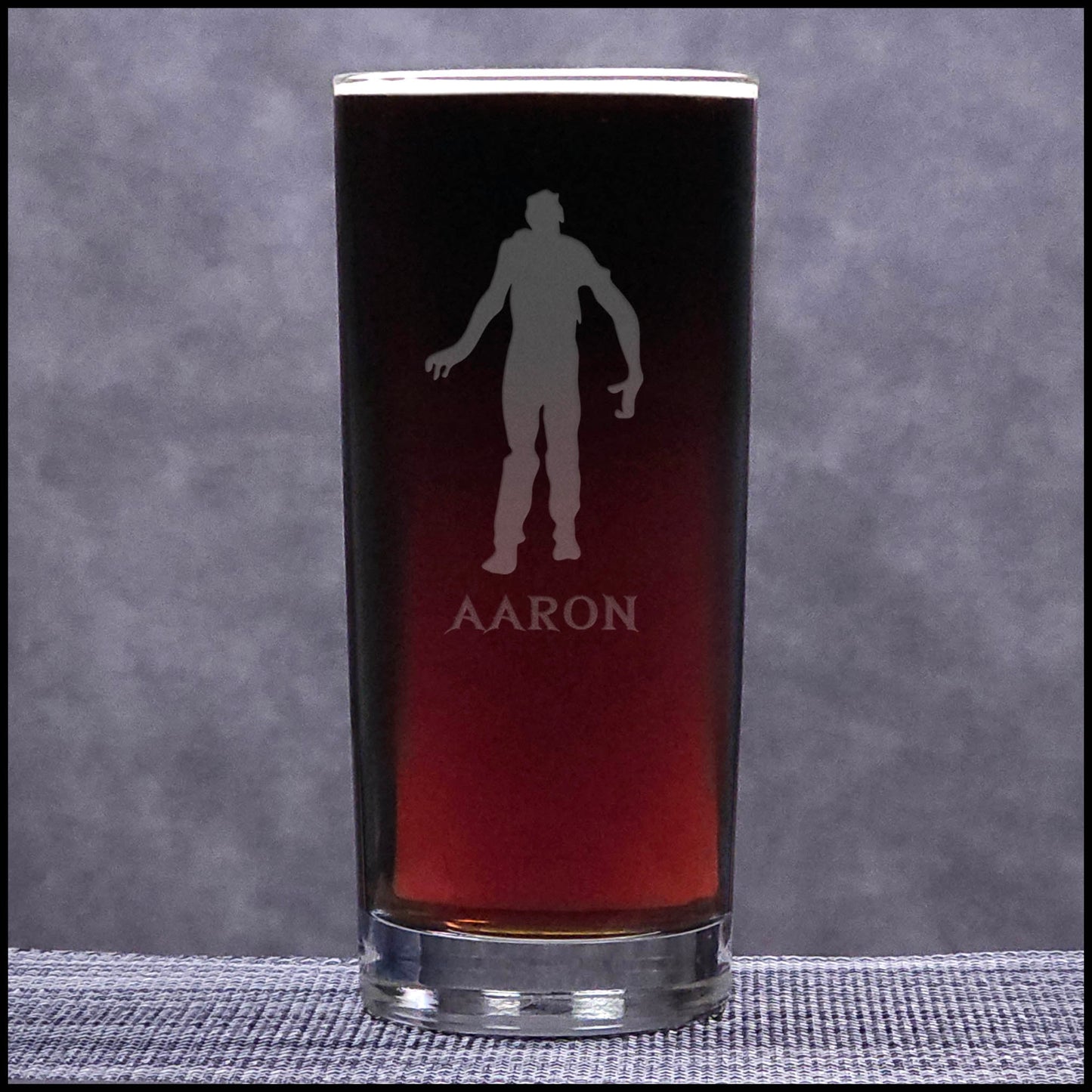 Zombie Cocktail Cooler Glass – Sand Etched Halloween Drinkware for Home Bar Collections