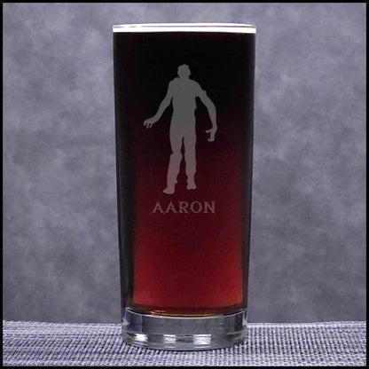 Zombie Cocktail Cooler Glass – Sand Etched Halloween Drinkware for Home Bar Collections