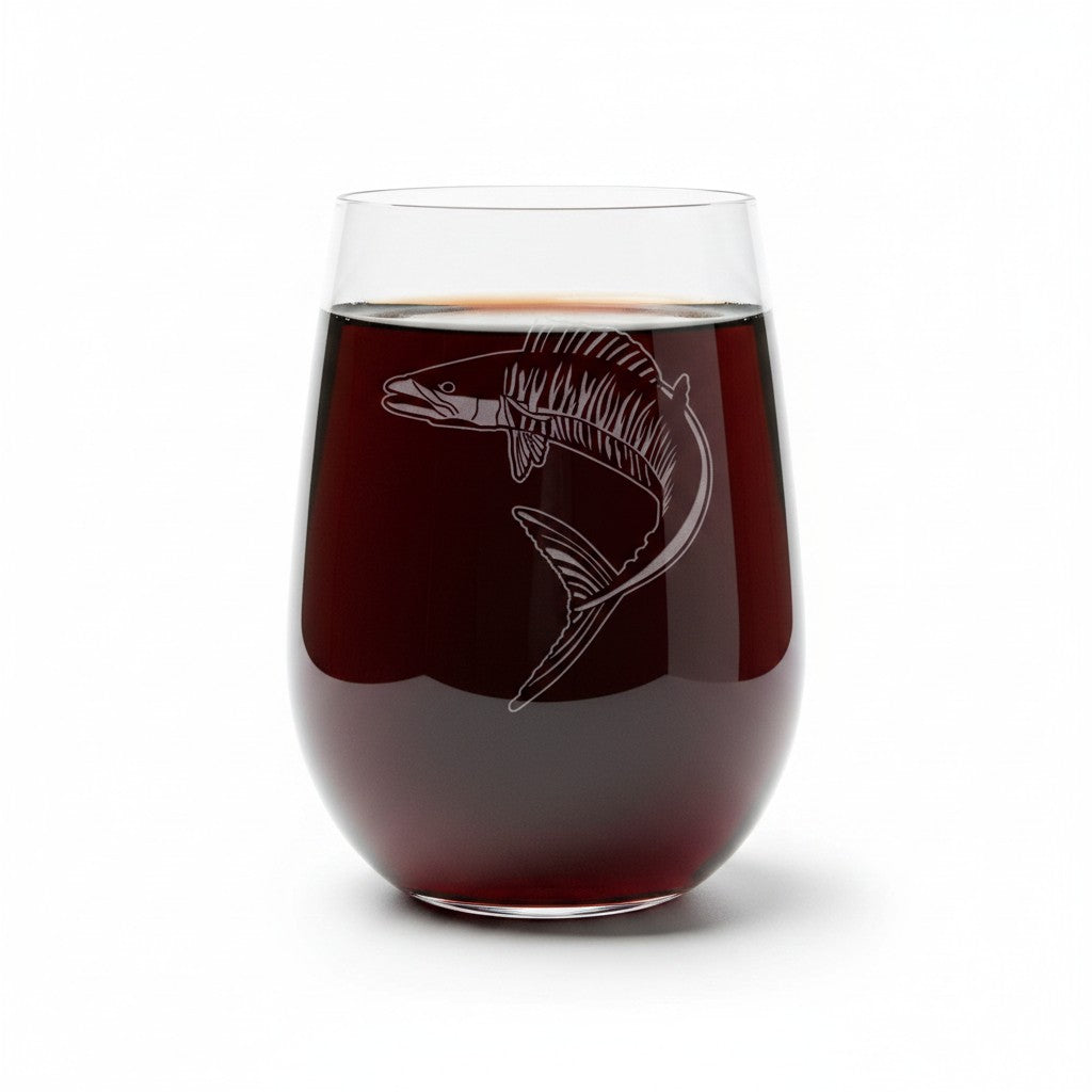Ono 17oz Engraved Stemless Wine Glass - Hand Sand Etched