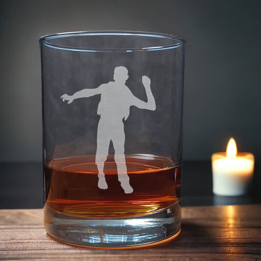 Zombie 13oz Whiskey Glass - Design 4 - Halloween Glass - Free Personalization