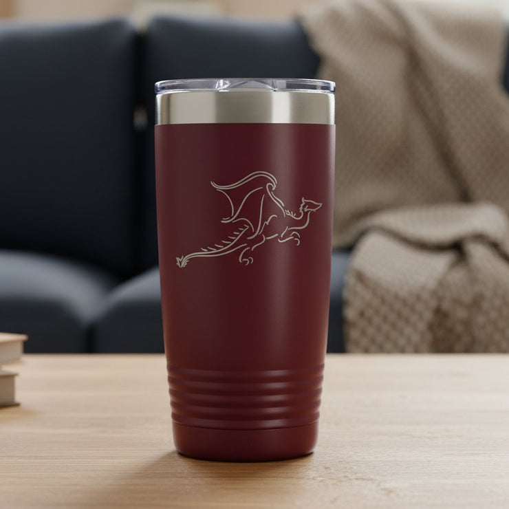 Dragon Engraved Insulated 20oz Travel Tumbler - Design 7
