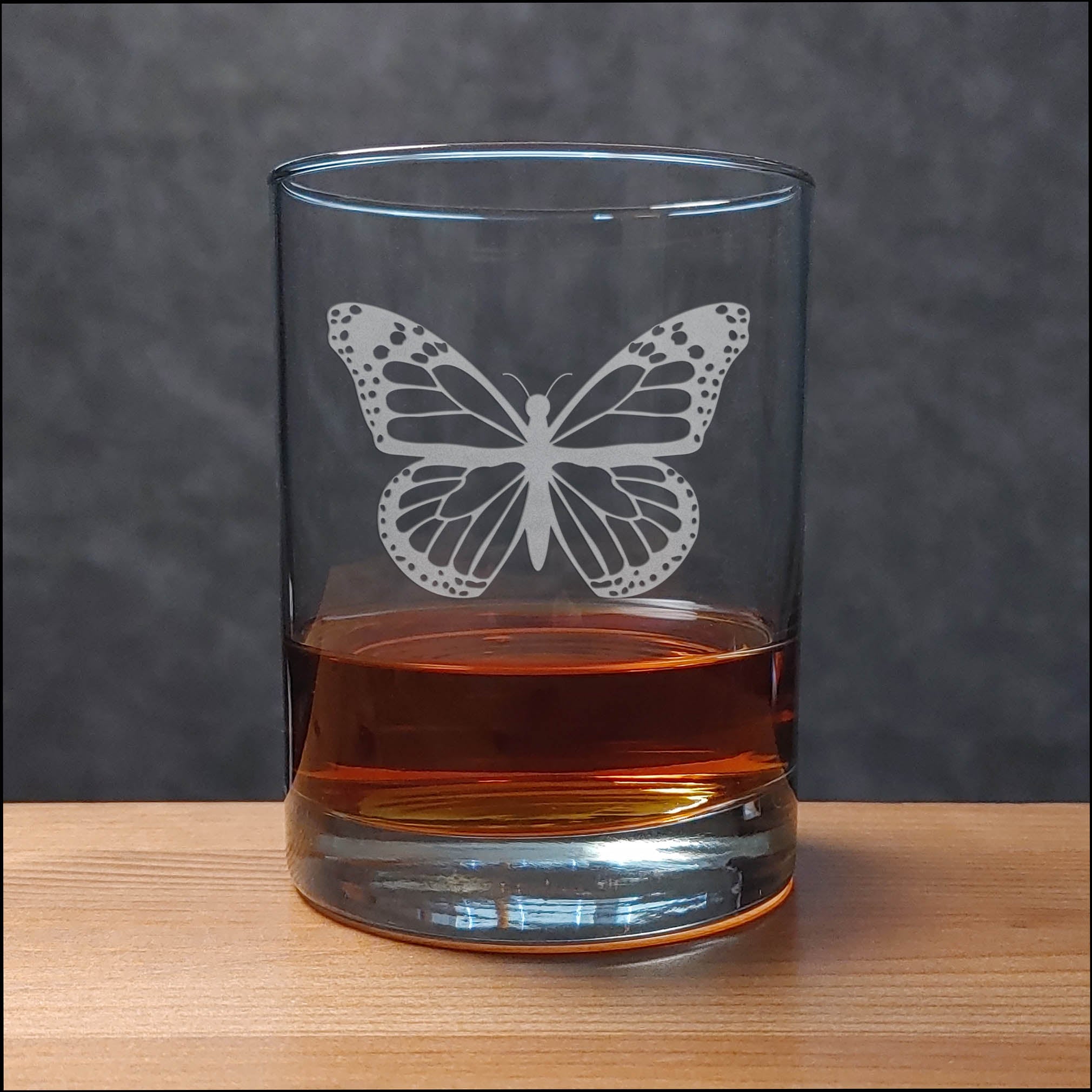 Butterfly 13oz Whisky Glass - Copyright Hues in Glass