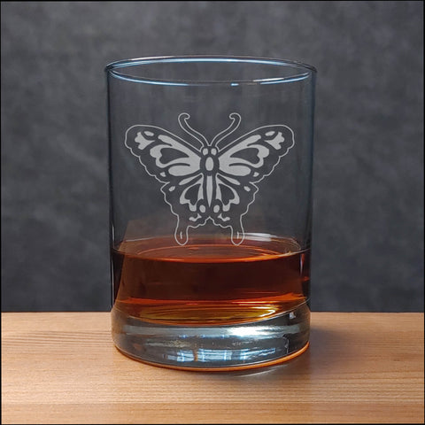 Butterfly 13oz Whisky Glass - Design 5_2 - Copyright Hues in Glass