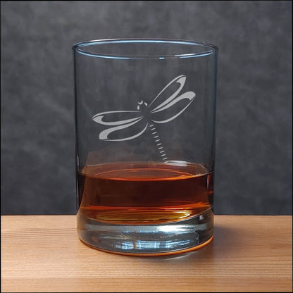 Dragonfly 13oz Rocks Glass - Hand Sand Etched Mothers Day Gift