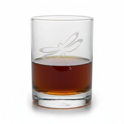 Dragonfly 13oz Rocks Glass - Hand Sand Etched Mothers Day Gift