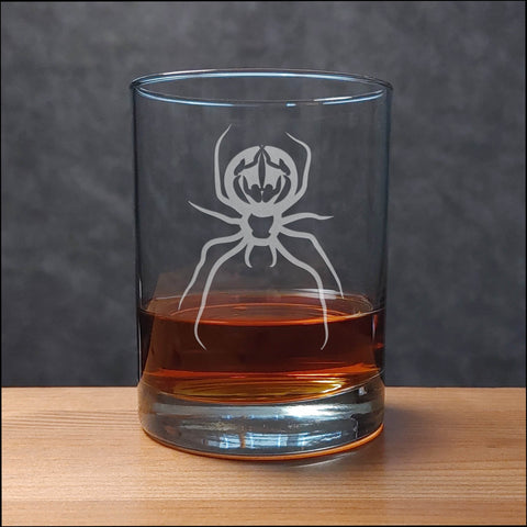 Spider 13oz Whisky Glass - Design 5 - Copyright Hues in Glass