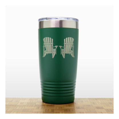 Adirondack Chairs Stainless Steel Tumbler 20oz – Engraved Insulated Travel Mug – Cottage Coffee Mug with Lid