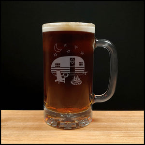 Camper Beer Mug - Dark Beer - Copyright Hues in Glass
