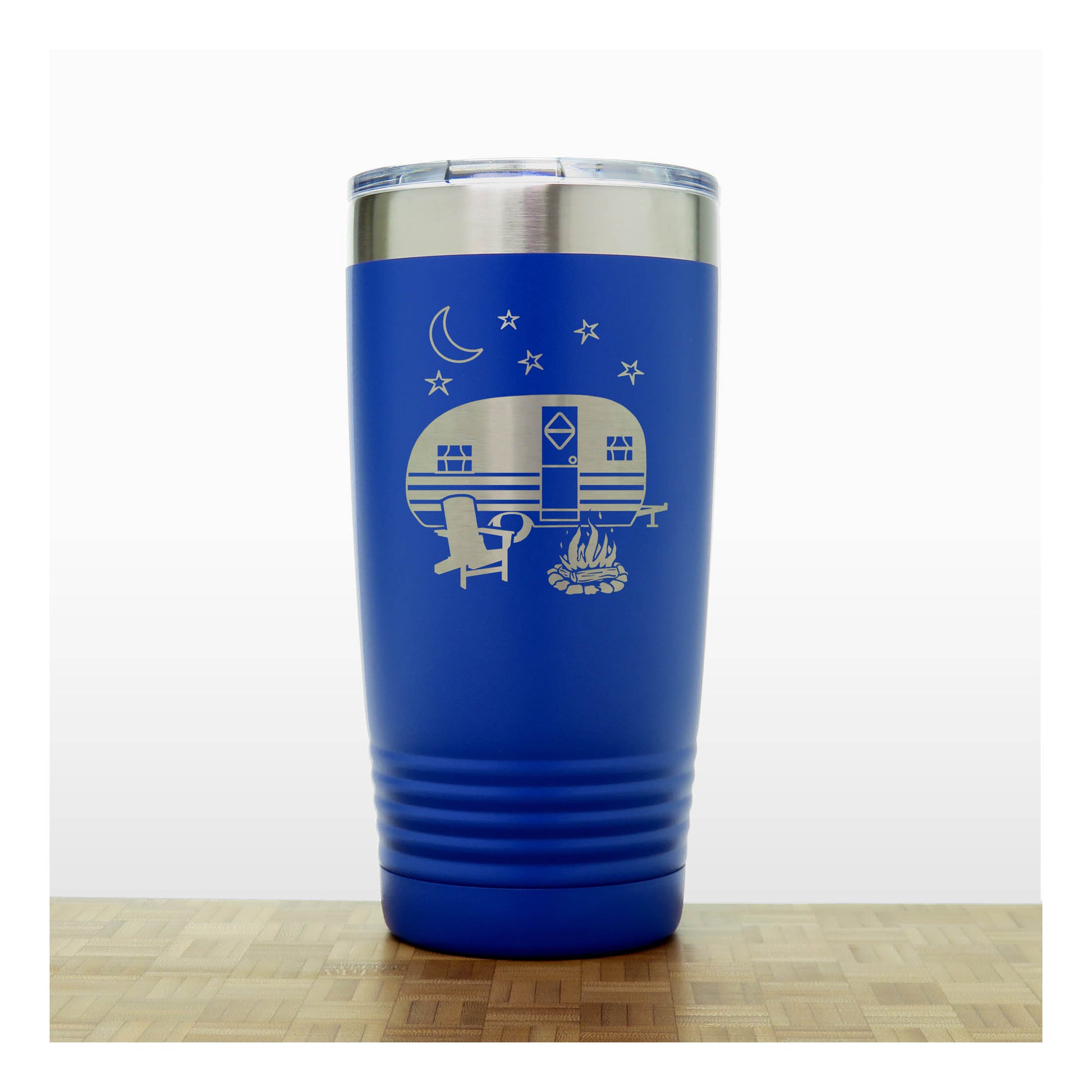 Blue - Camper 20 oz Insulated Tumbler - Copyright Hues in Glass