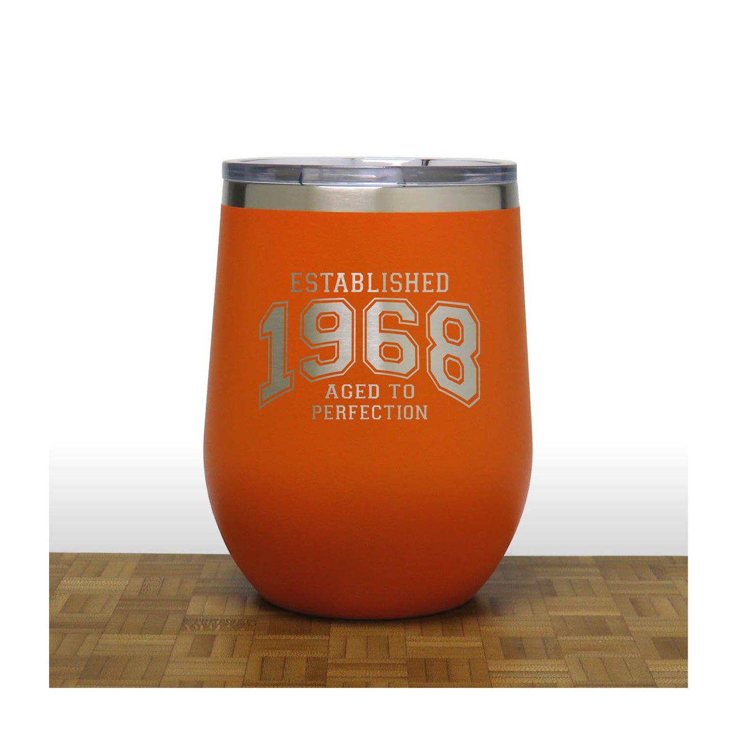 Aged to Perfection 12oz Wine Tumbler – Engraved Insulated Stainless Steel Travel Mug with Lid, Double Wall Vacuum Wine Cup