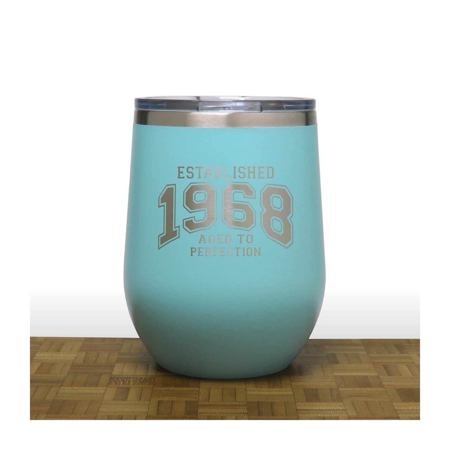 Aged to Perfection 12oz Wine Tumbler – Engraved Insulated Stainless Steel Travel Mug with Lid, Double Wall Vacuum Wine Cup