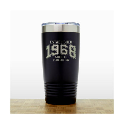 Aged to Perfection Birthday Stainless Steel Tumbler 20oz – Engraved Insulated Travel Mug, Custom Age Tumbler, Personalized Double Wall Vacuum Coffee Cup with Lid